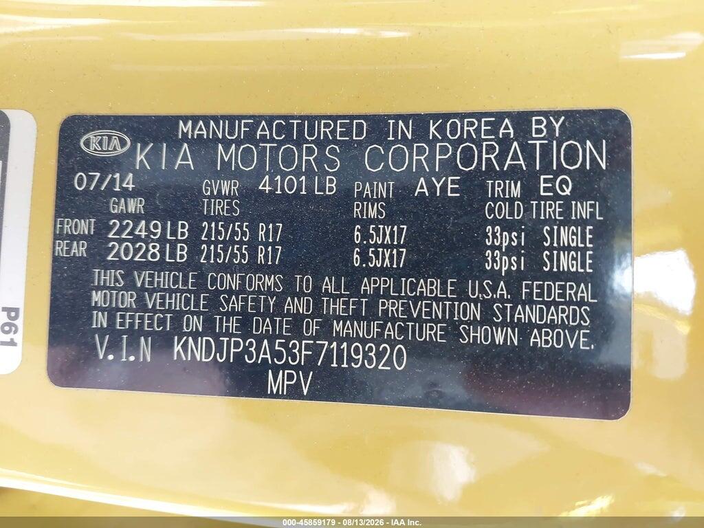KNDJP3A53F7119320 2015 KIA SOUL photo no. 9