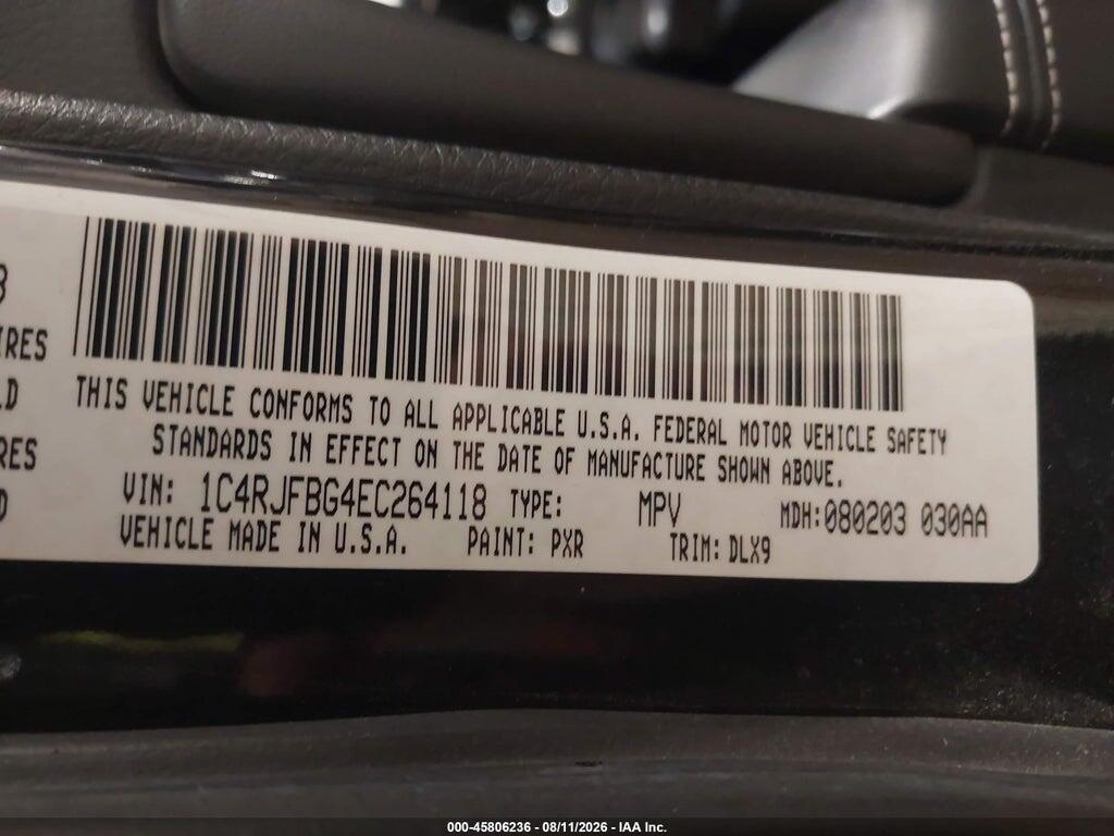 1C4RJFBG4EC264118 2014 JEEP GRAND CHEROKEE photo no. 9