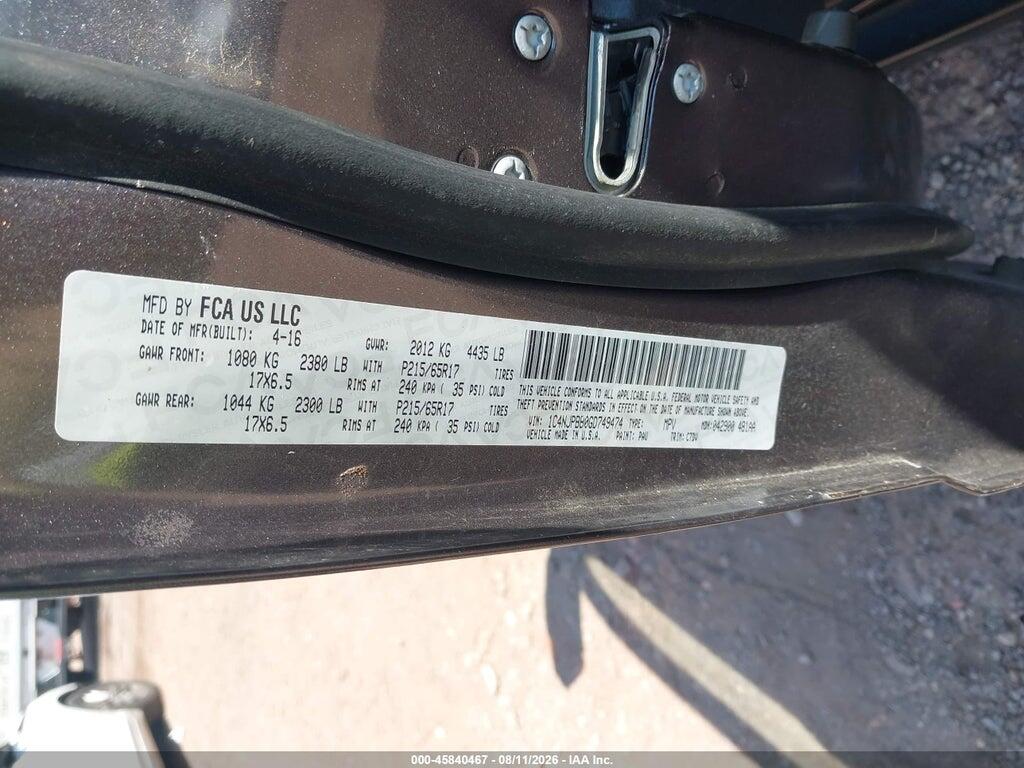 1C4NJPBB0GD749474 2016 JEEP PATRIOT photo no. 9