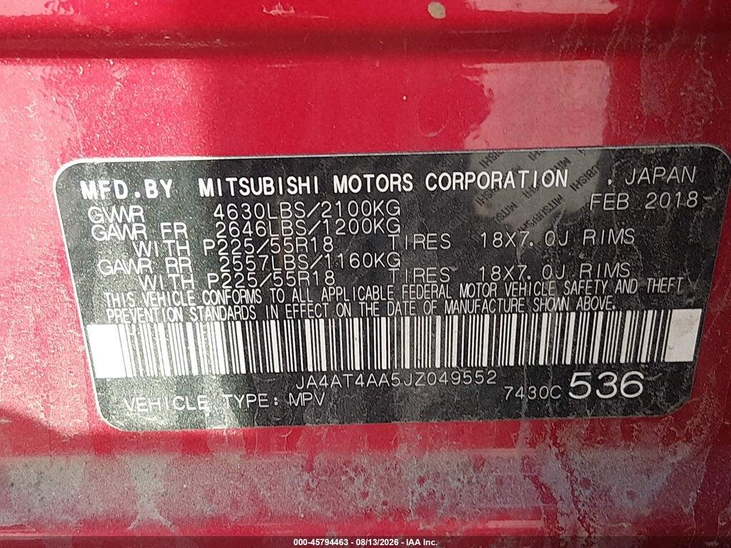 JA4AT4AA5JZ049552 2018 MITSUBISHI ECLIPSE CROSS photo no. 9