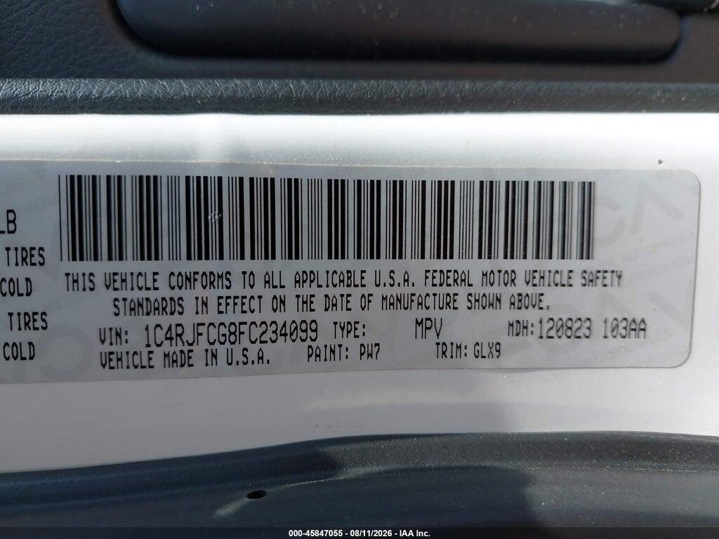 1C4RJFCG8FC234099 2015 JEEP GRAND CHEROKEE photo no. 9