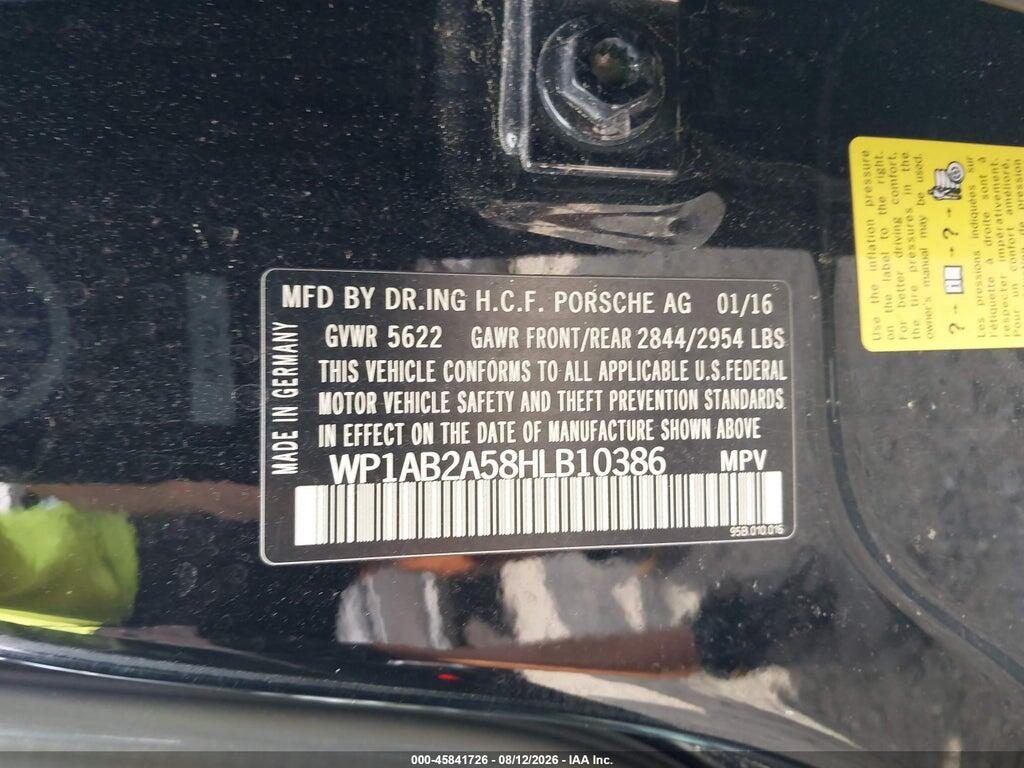 WP1AB2A58HLB10386 2017 PORSCHE MACAN photo no. 9