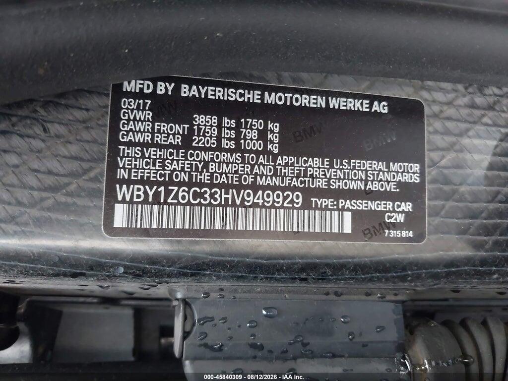 WBY1Z6C33HV949929 2017 BMW I3 photo no. 9