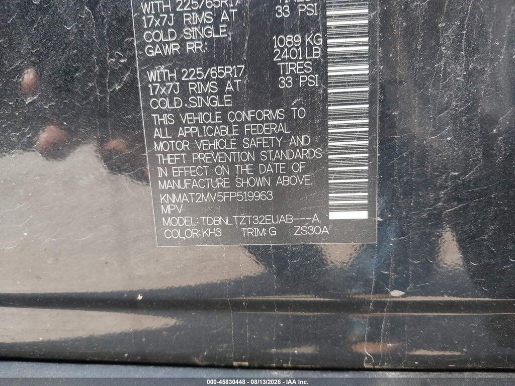 KNMAT2MV5FP519963 2015 NISSAN ROGUE photo no. 9