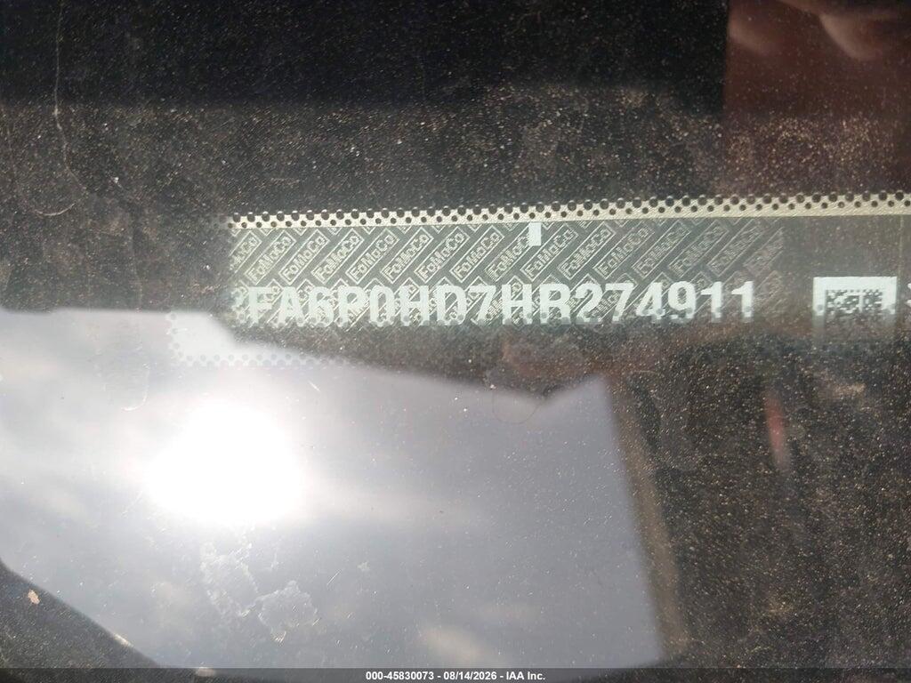 3FA6P0HD7HR274911 2017 FORD FUSION photo no. 9