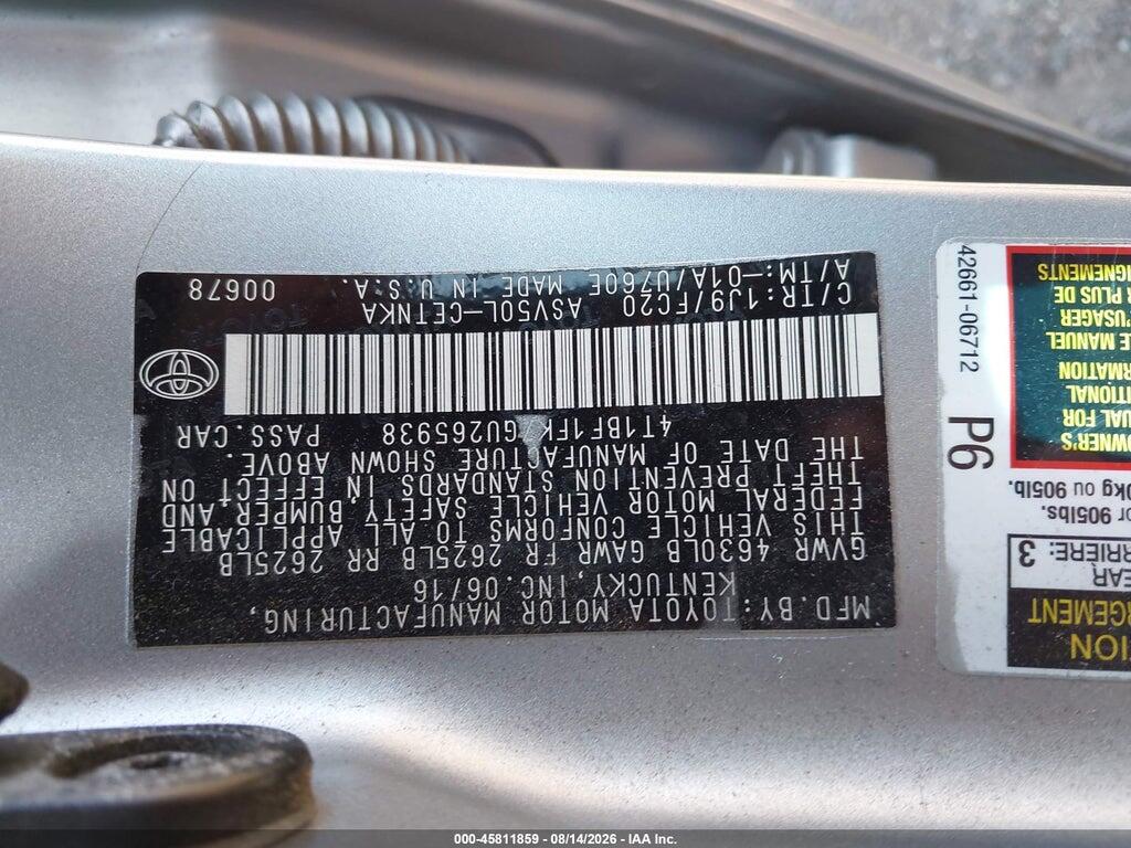 4T1BF1FK7GU265938 2016 TOYOTA CAMRY photo no. 9