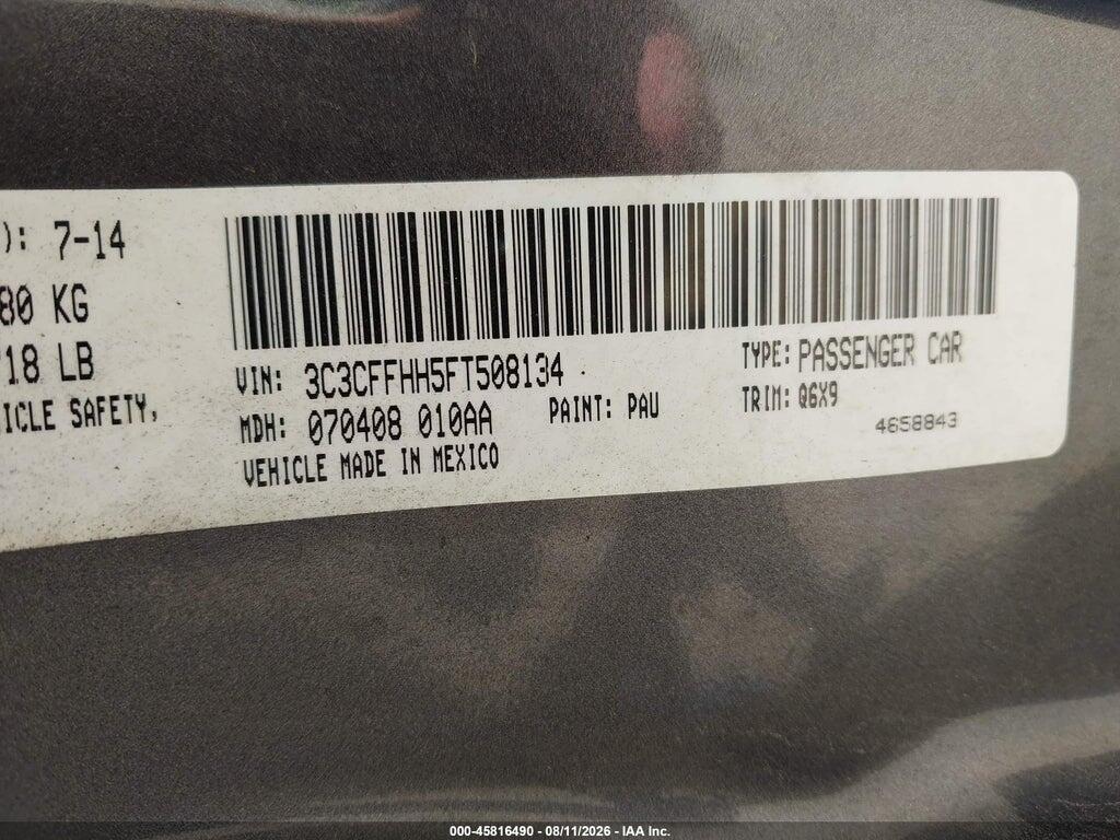 3C3CFFHH5FT508134 2015 FIAT 500 photo no. 9