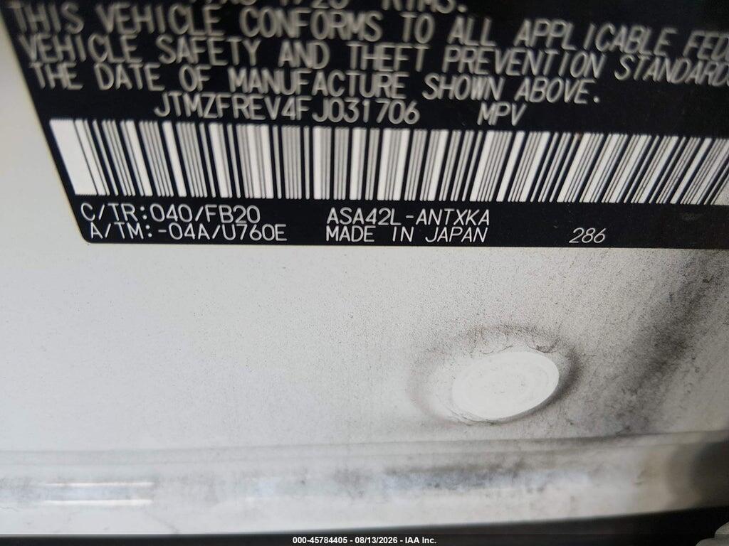 JTMZFREV4FJ031706 2015 TOYOTA RAV4 photo no. 9