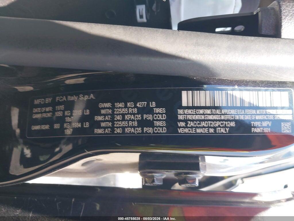 ZACCJADT2GPC71246 2016 JEEP RENEGADE photo no. 9