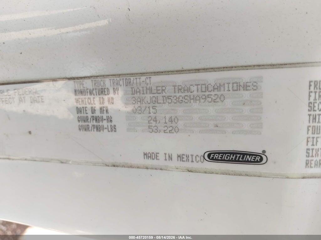 3AKJGLD53GSHA9520 2016 FREIGHTLINER CASCADIA 125 photo no. 9