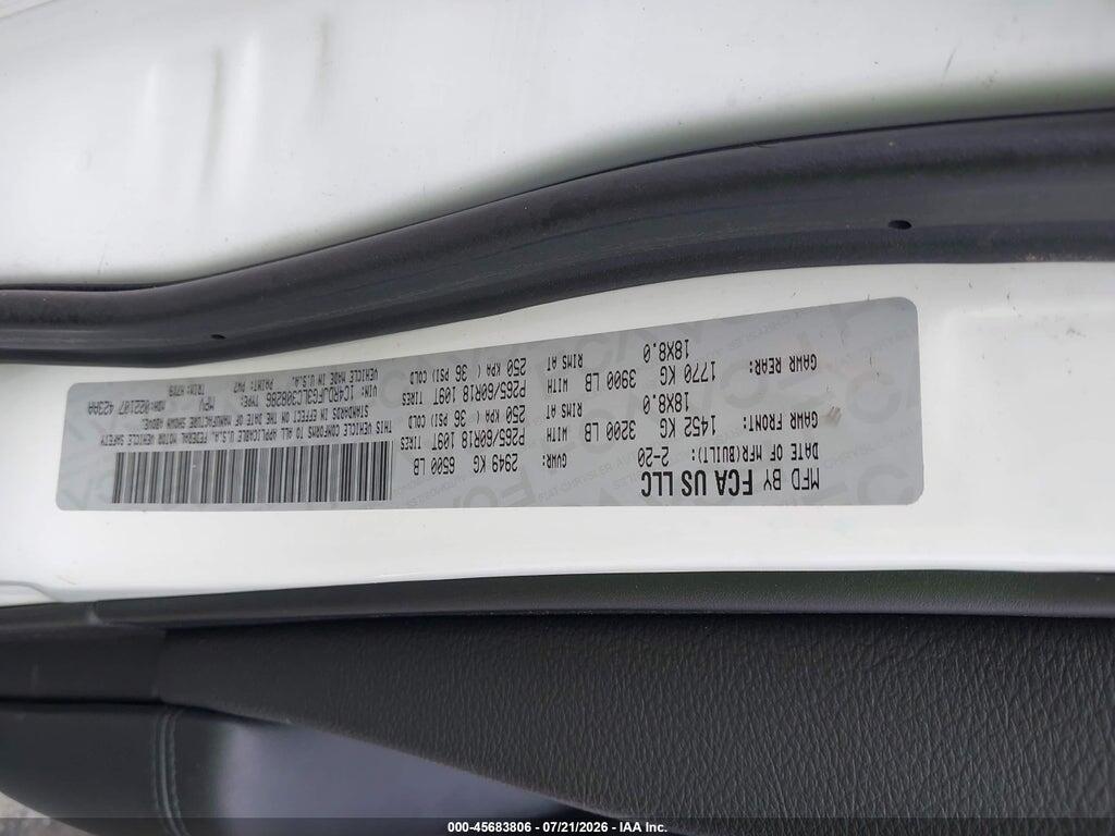 1C4RDJFG3LC308286 2020 DODGE DURANGO photo no. 9