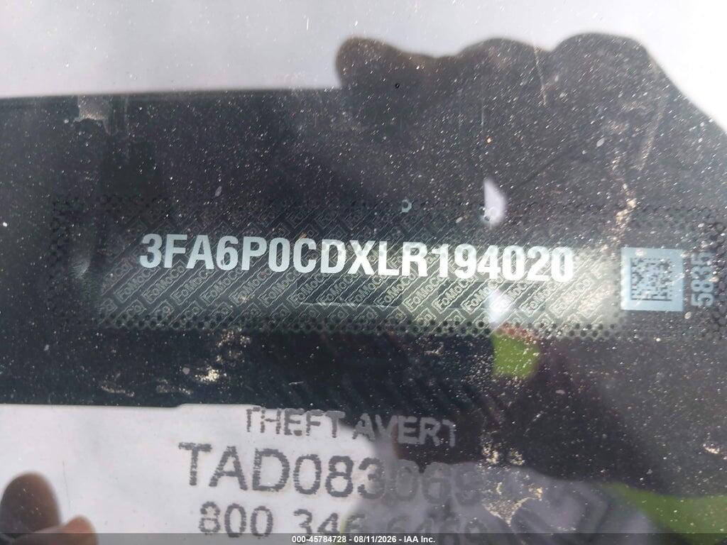 3FA6P0CDXLR194020 2020 FORD FUSION photo no. 9