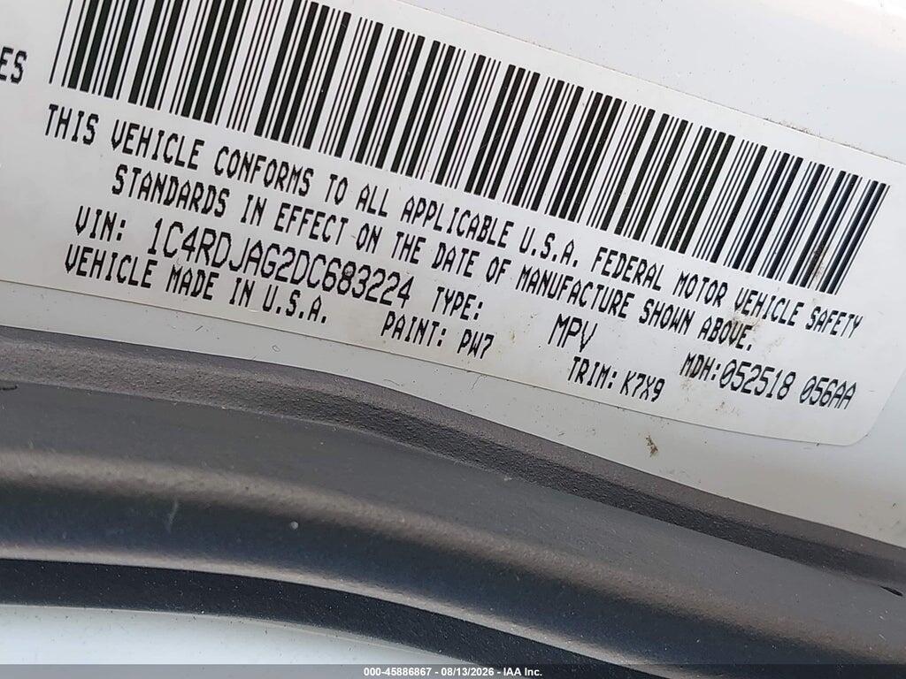 1C4RDJAG2DC683224 2013 DODGE DURANGO photo no. 9