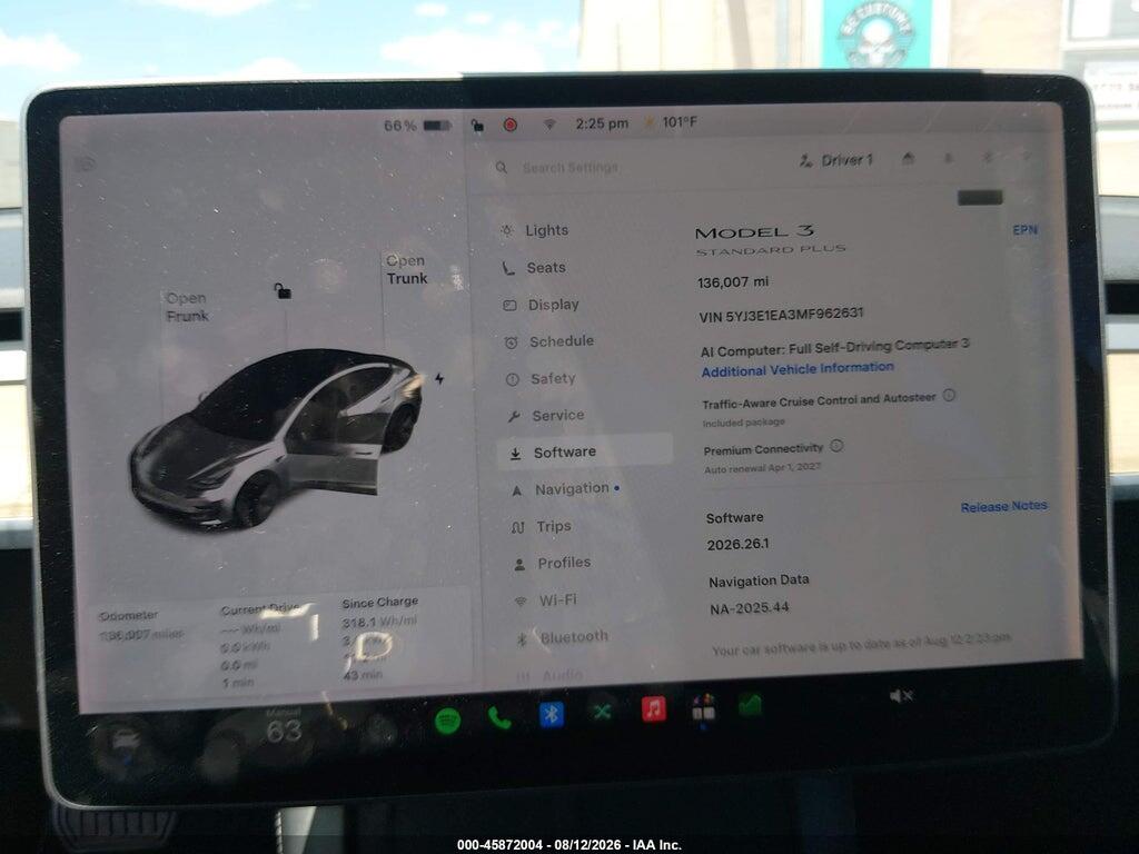 5YJ3E1EA3MF962631 2021 TESLA MODEL 3 photo no. 7