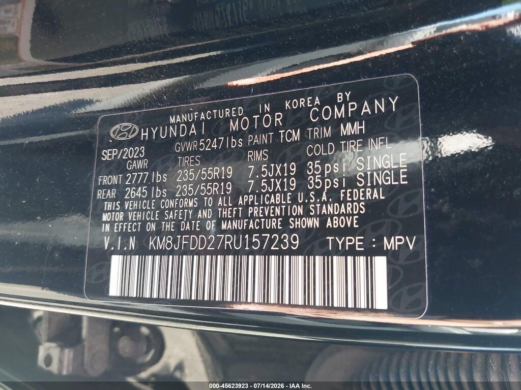 KM8JFDD27RU157239 2024 HYUNDAI TUCSON PLUG-IN HYBRID photo no. 9