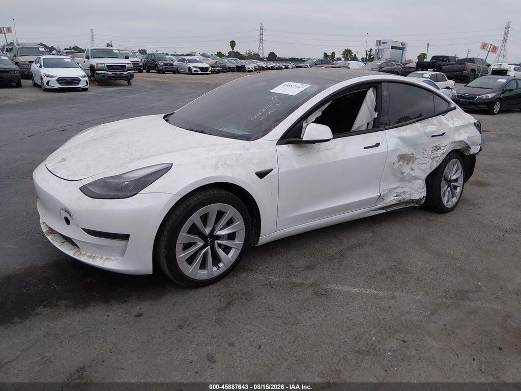 5YJ3E1EA6NF295717 2022 TESLA MODEL 3 photo no. 2