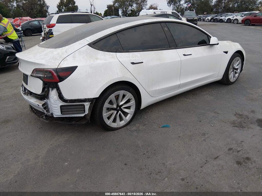 5YJ3E1EA6NF295717 2022 TESLA MODEL 3 photo no. 4