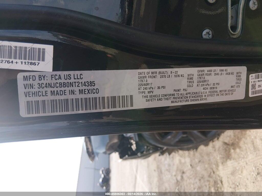 3C4NJCBB0NT214385 2022 JEEP COMPASS photo no. 9