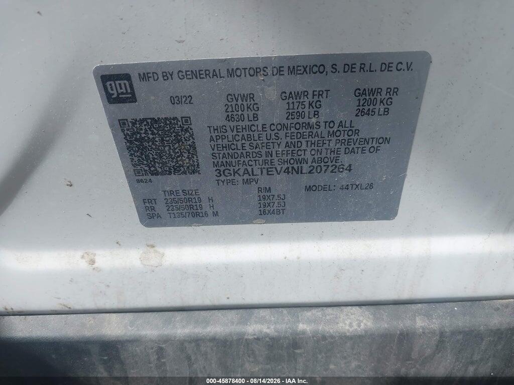 3GKALTEV4NL207264 2022 GMC TERRAIN photo no. 9