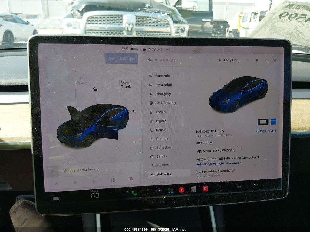 5YJ3E1EAXLF743650 2020 TESLA MODEL 3 photo no. 7
