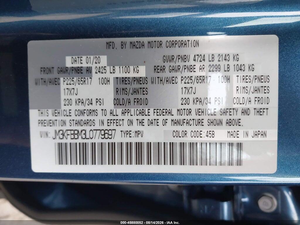 JM3KFBBM3L0779697 2020 MAZDA CX-5 photo no. 9