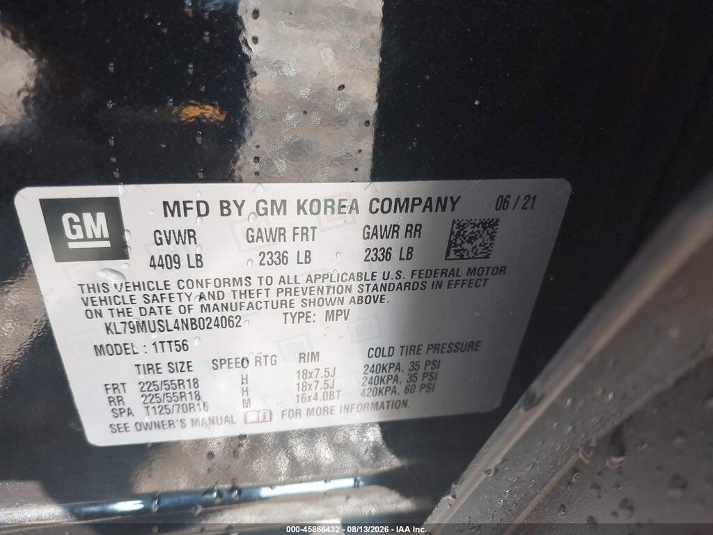 KL79MUSL4NB024062 2022 CHEVROLET TRAILBLAZER photo no. 9