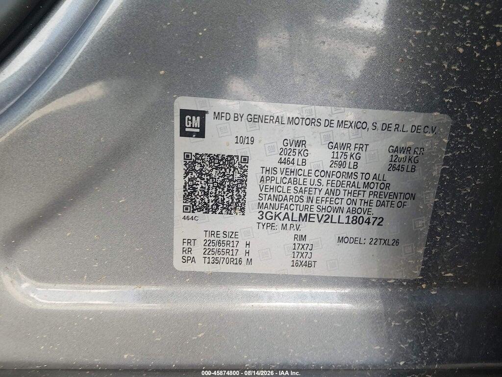 3GKALMEV2LL180472 2020 GMC TERRAIN photo no. 9