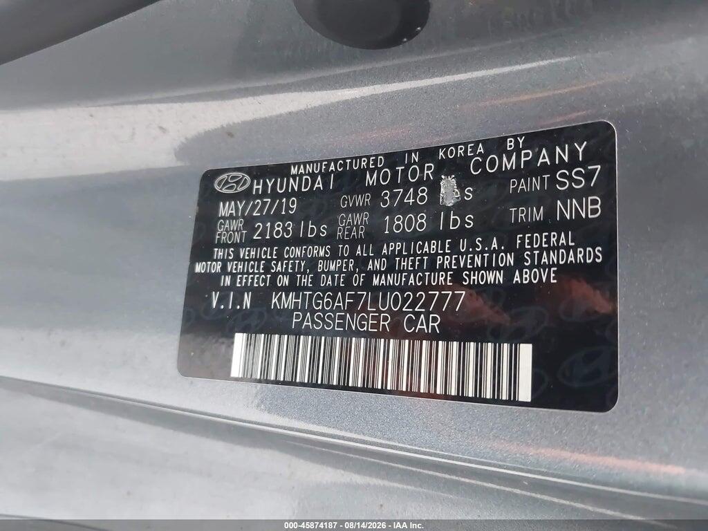 KMHTG6AF7LU022777 2020 HYUNDAI VELOSTER photo no. 9