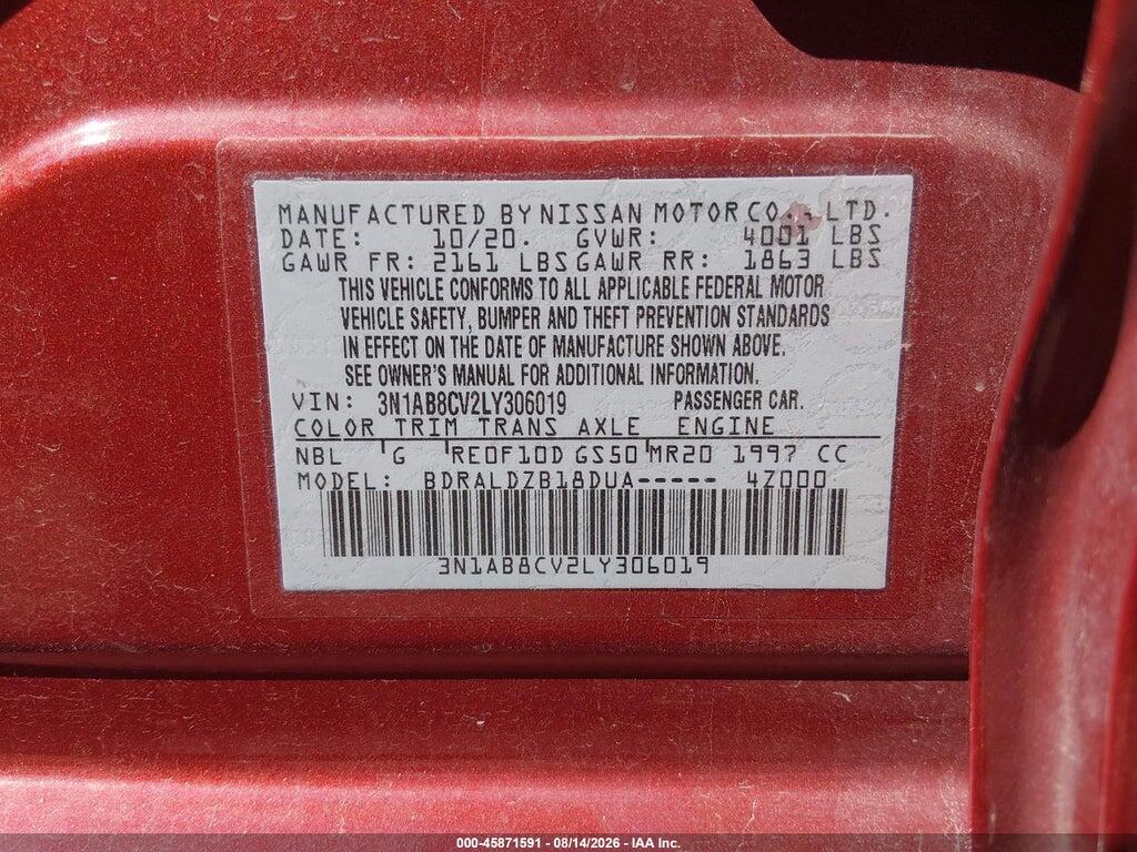 3N1AB8CV2LY306019 2020 NISSAN SENTRA photo no. 9