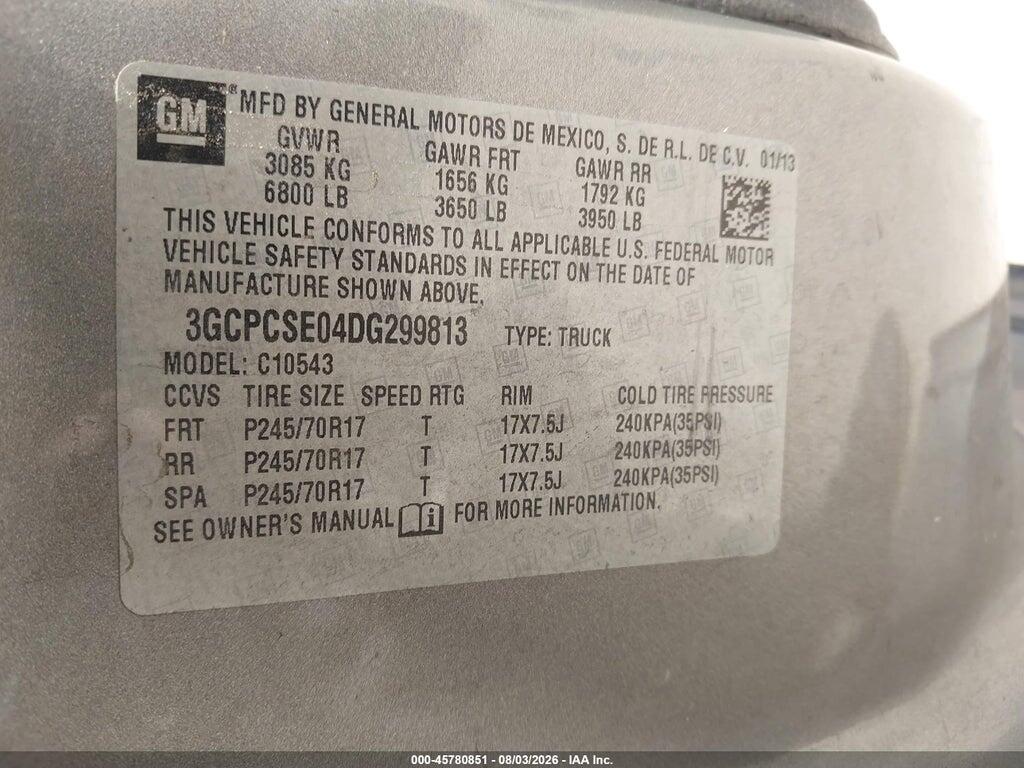 3GCPCSE04DG299813 2013 CHEVROLET SILVERADO 1500 photo no. 9