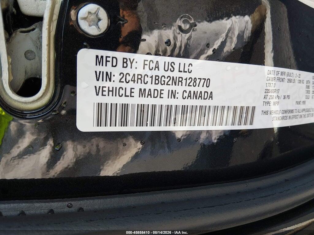 2C4RC1BG2NR128770 2022 CHRYSLER PACIFICA photo no. 9