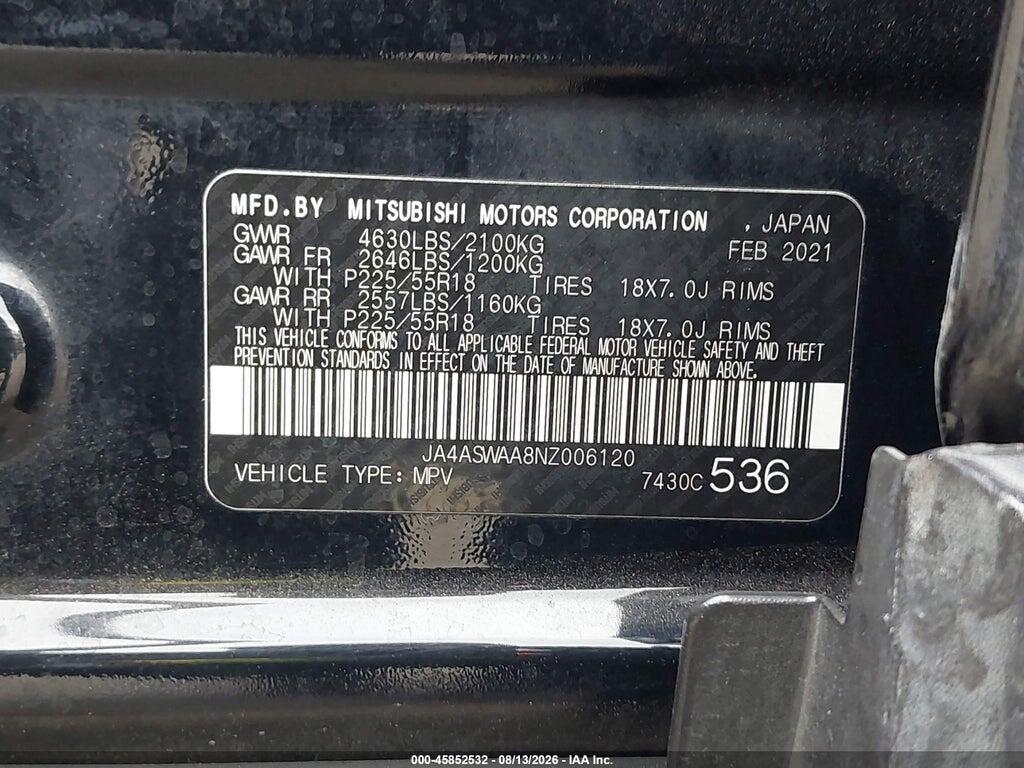JA4ASWAA8NZ006120 2022 MITSUBISHI ECLIPSE CROSS photo no. 9