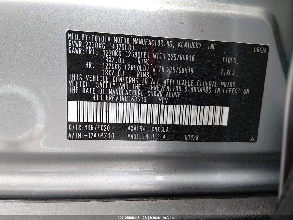 4T3T6RFV1RU163610 2024 TOYOTA RAV4 HYBRID photo no. 9