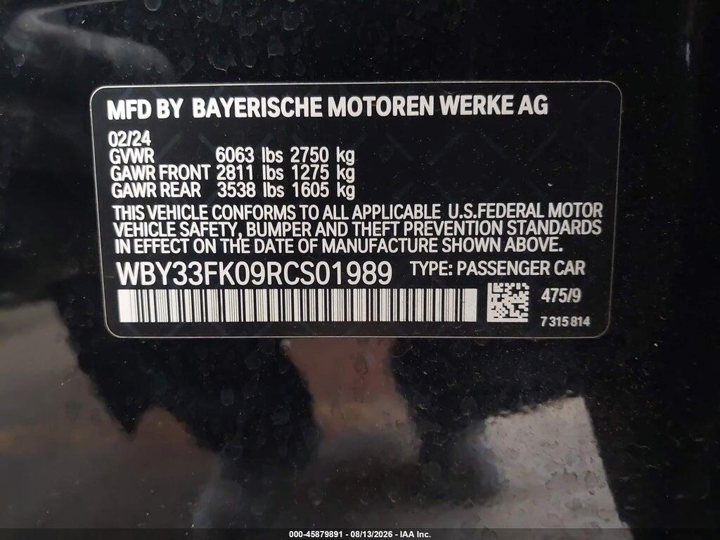 WBY33FK09RCS01989 2024 BMW I5 photo no. 9