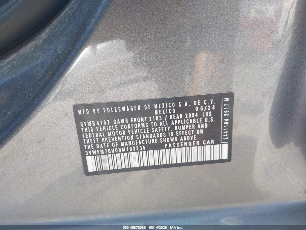 3VW5M7BU0RM103235 2024 VOLKSWAGEN JETTA photo no. 9