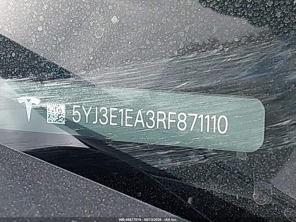 5YJ3E1EA3RF871110 2024 TESLA MODEL 3 photo no. 9