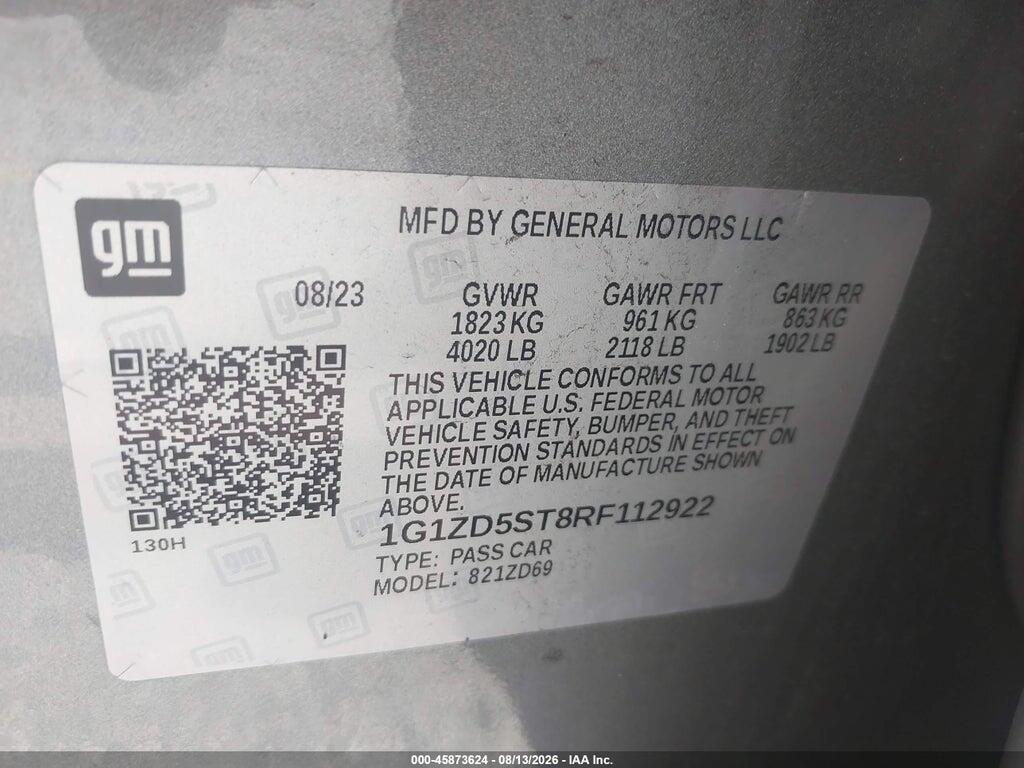 1G1ZD5ST8RF112922 2024 CHEVROLET MALIBU photo no. 9