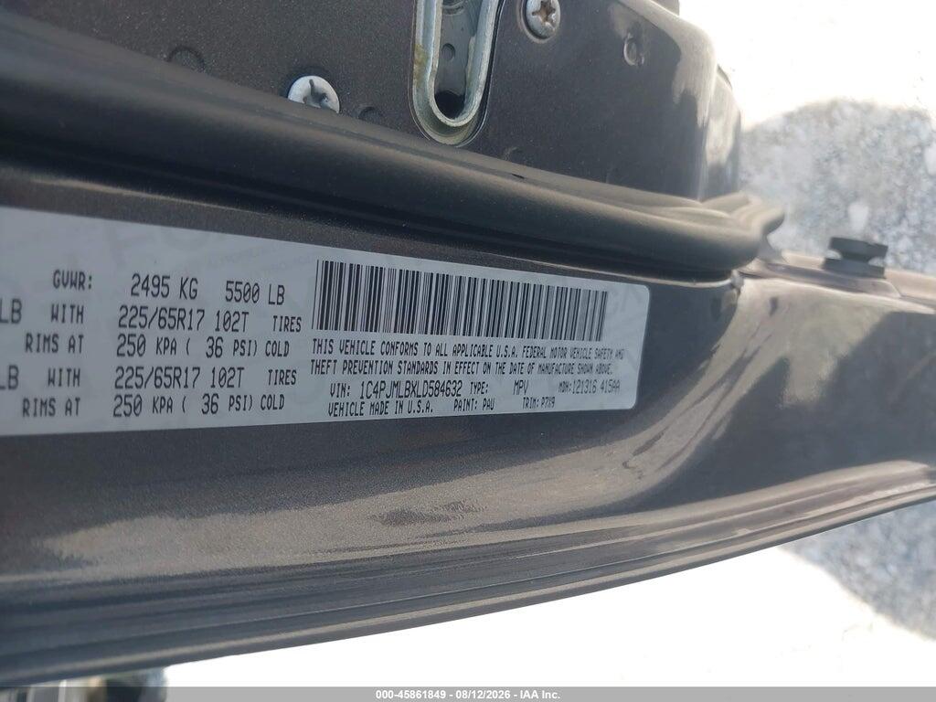 1C4PJMLBXLD584632 2020 JEEP CHEROKEE photo no. 9