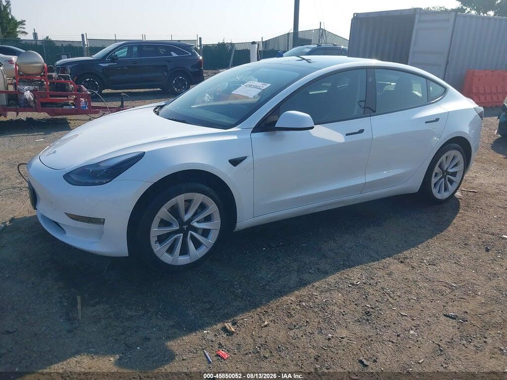 5YJ3E1EB2NF192979 2022 TESLA MODEL 3 photo no. 2