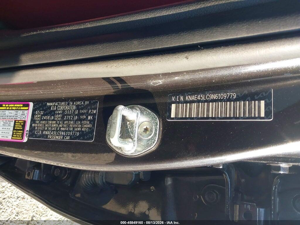 KNAE45LC9N6109779 2022 KIA STINGER photo no. 9