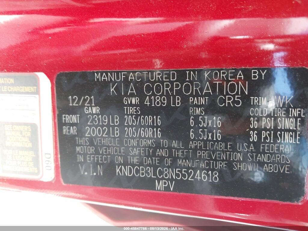 KNDCB3LC8N5524618 2022 KIA NIRO photo no. 9