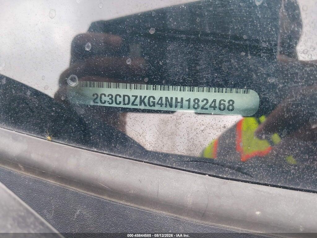 2C3CDZKG4NH182468 2022 DODGE CHALLENGER photo no. 9