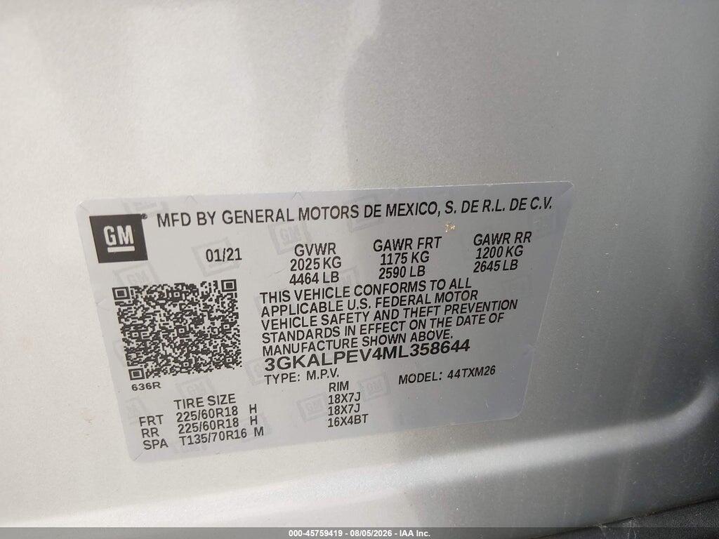 3GKALPEV4ML358644 2021 GMC TERRAIN photo no. 9