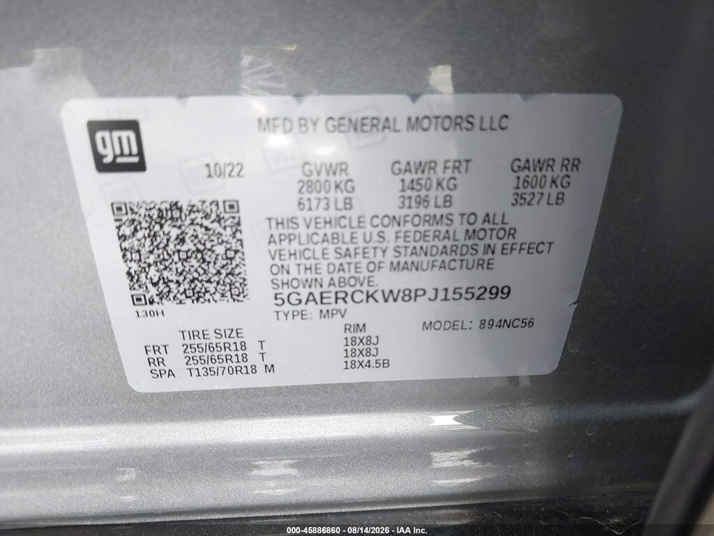 5GAERCKW8PJ155299 2023 BUICK ENCLAVE photo no. 9