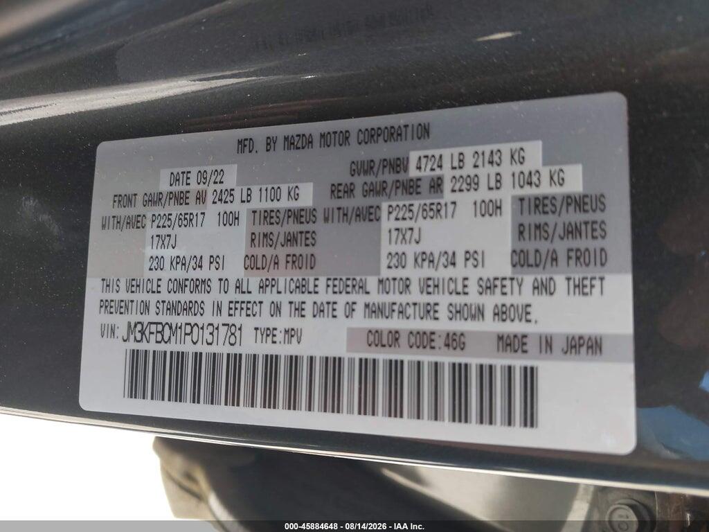 JM3KFBCM1P0131781 2023 MAZDA CX-5 photo no. 9