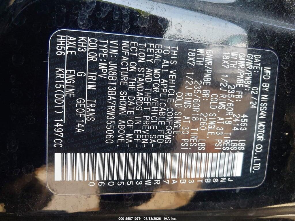 JN8BT3BA7RW355060 2024 NISSAN ROGUE photo no. 9