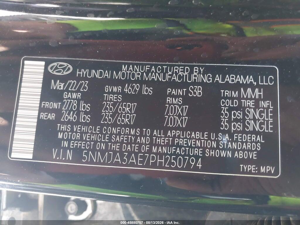 5NMJA3AE7PH250794 2023 HYUNDAI TUCSON photo no. 9