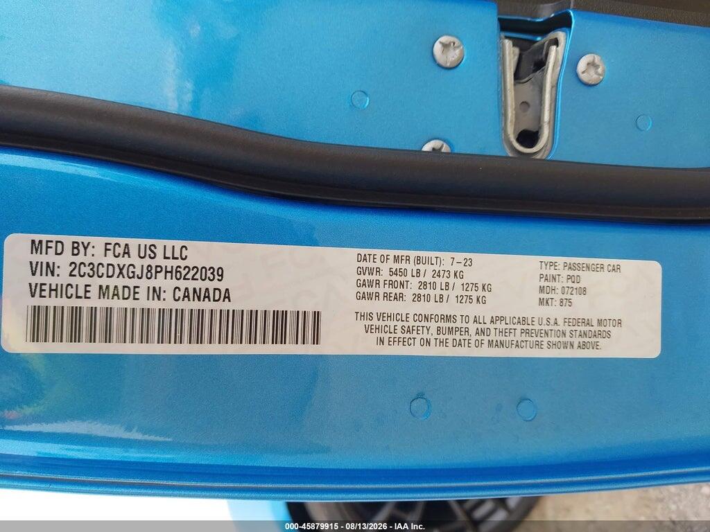 2C3CDXGJ8PH622039 2023 DODGE CHARGER photo no. 9