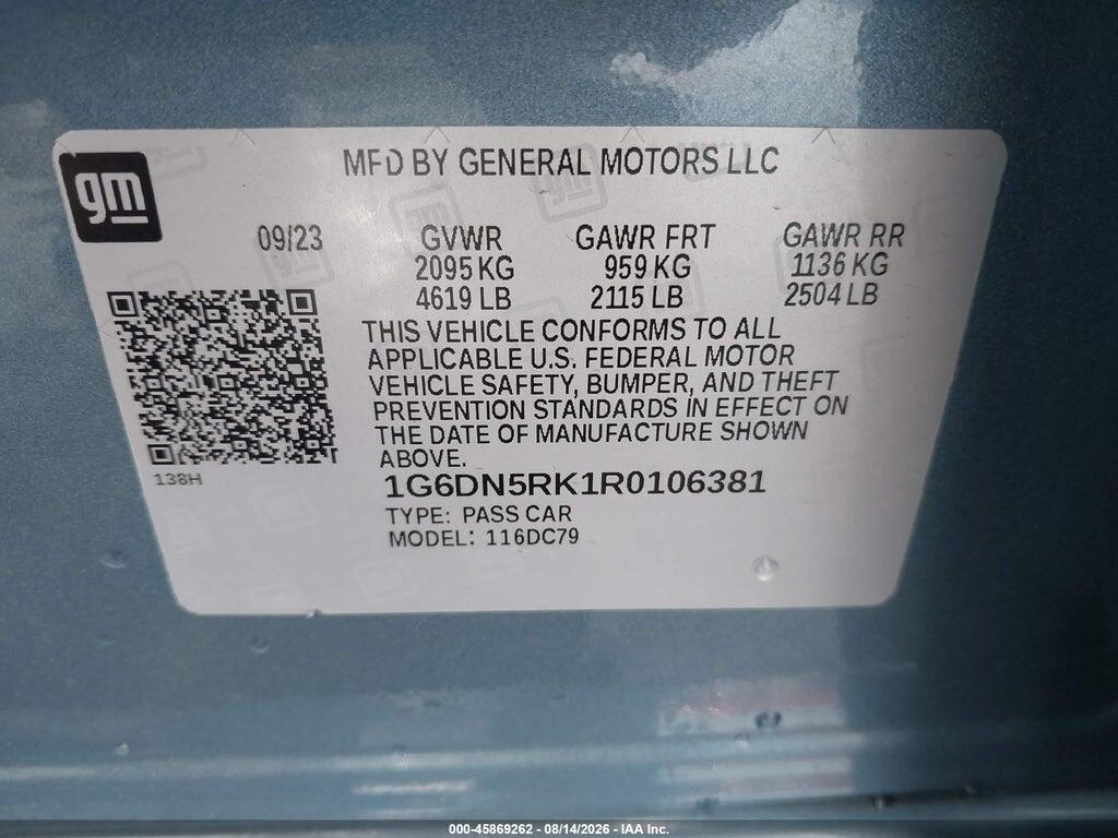 1G6DN5RK1R0106381 2024 CADILLAC CT5 photo no. 9
