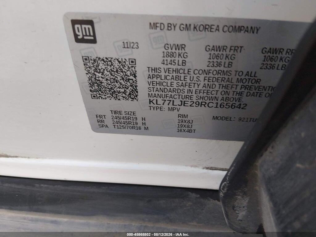 KL77LJE29RC165642 2024 CHEVROLET TRAX photo no. 9